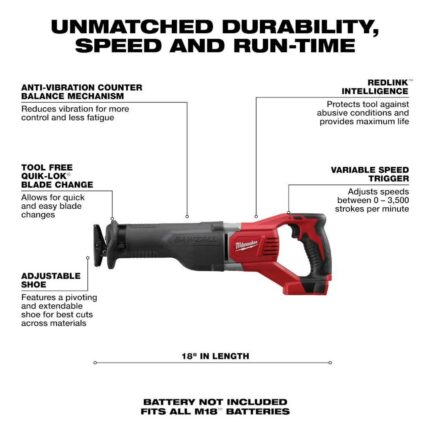 Milwaukee 12 Amp Corded Reciprocating Saw